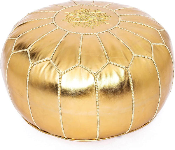 Genuine Leather Pouf Unstuffed - Moroccan Ottoman Footstool, Footrest Cover Boho Decor Bohemian Living Room, Bedroom, Kids Gift & Wedding Room Hand Stitched by Artisans Used As Hassock pouf ottoman hassock  hassocks and ottomans leather pouf hassock furniture pouf ottoman moroccan pouf pouf ottoman leather ottoman